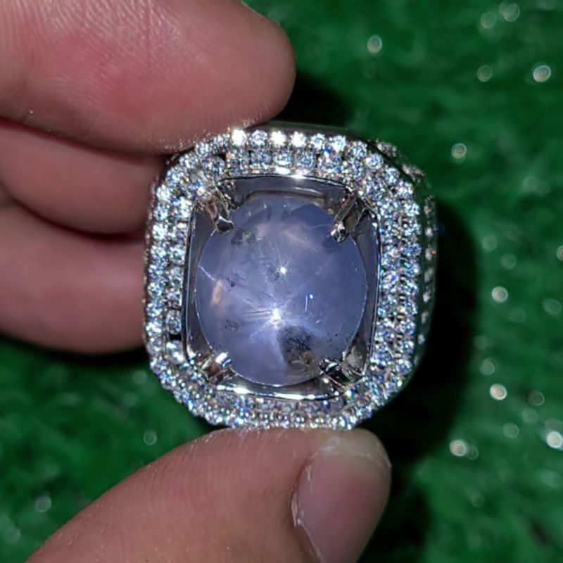 Batu Permata Natural Blue Star Sapphire Ceylon Srilanka