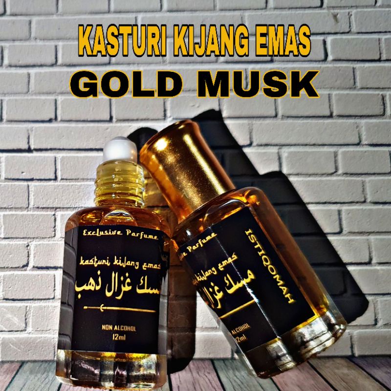 (( NO 1 TERBAIK !! )) Parfum Original KASTURI KIJANG GOLD ORIGINAL 12ml ISTIQOMAH