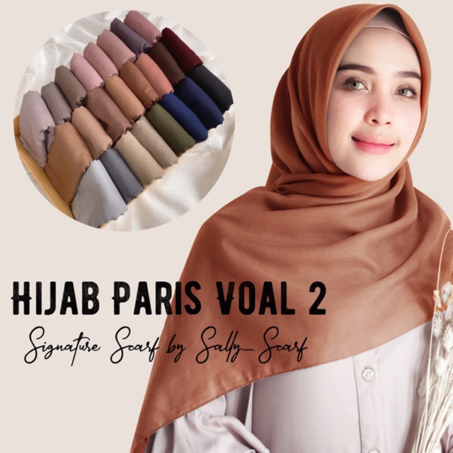 Hijab Segi empat Paris Voal, Voal Basic, Jilbab Square