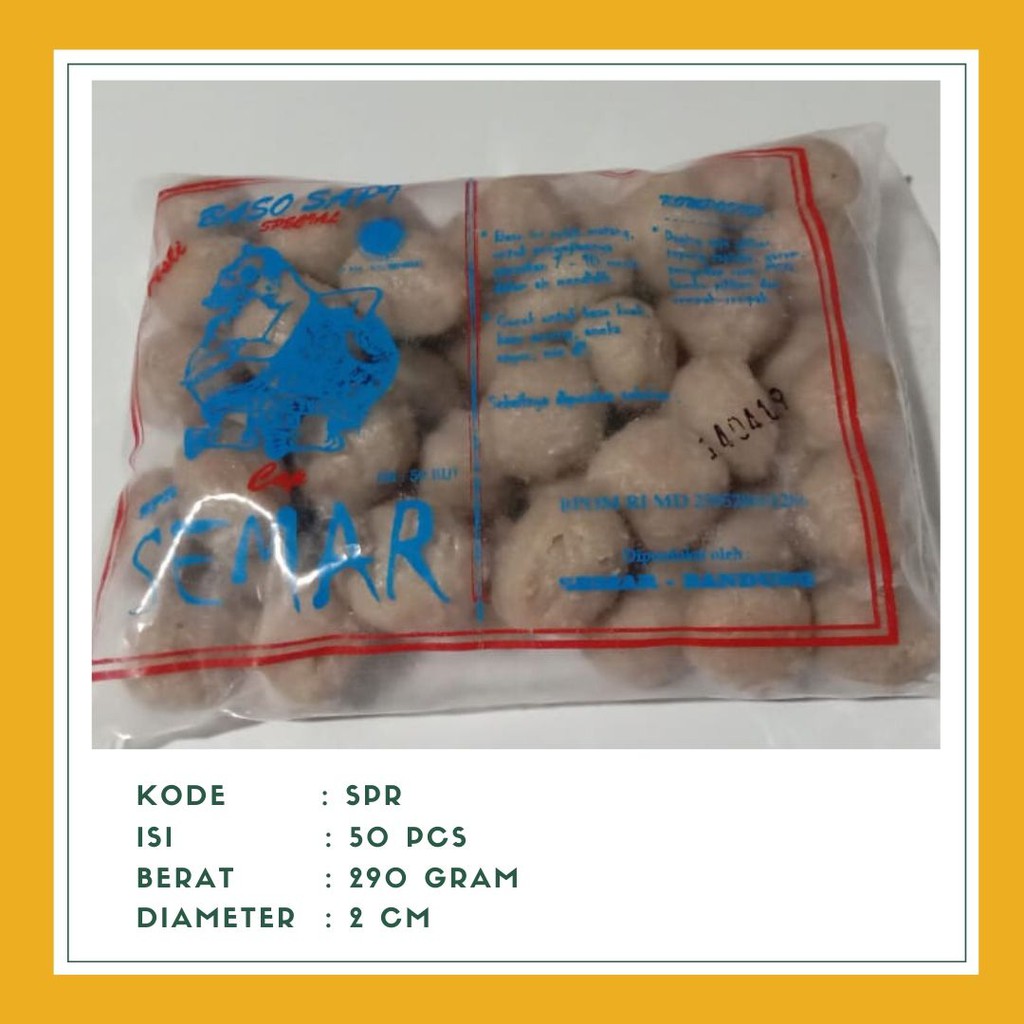 

BAKSO SEMAR 2 CM 290 GRAM 50 PCS ENAK DAN GURIH