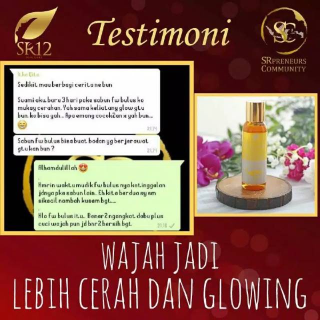 FACIAL WASH BULUS SR12 - SABUN MUKA GLOWING - SABUN WAJAH KULIT BERMINYAK