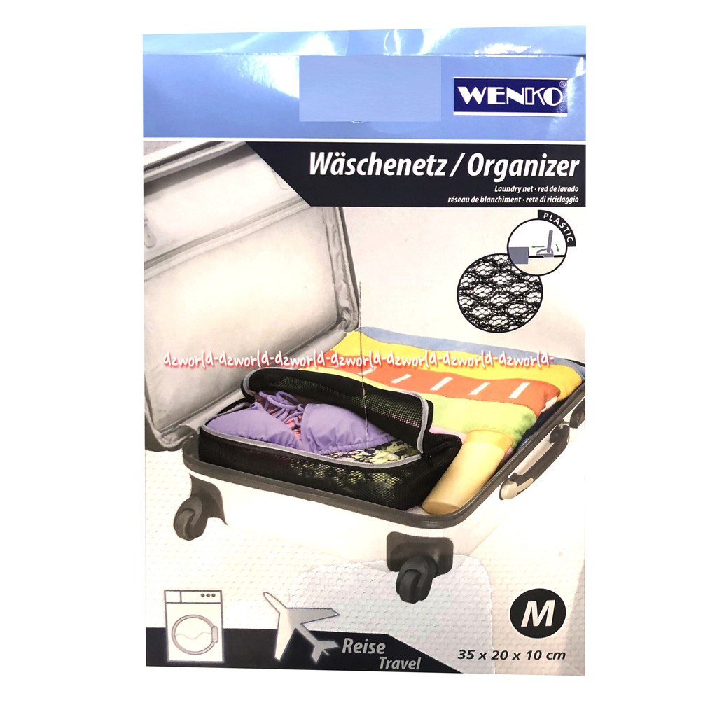 Wenko Waschenetz Organizer Laundry Black Net Black 3 Kg Reise Travel Plastik Baju Travel