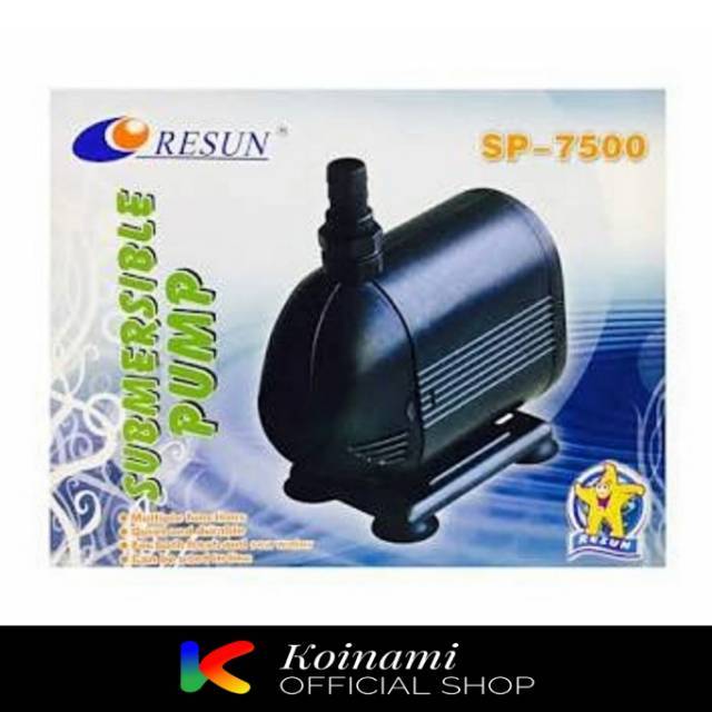 RESUN SP-7500 / pompa aquarium kolam ikan koi / pump / sirkulasi / 75 watt / 3500 liter 4.5 meter