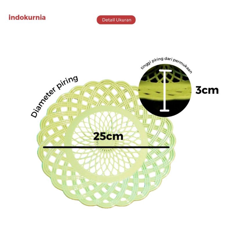 Piring anyam plastik warna-rotan plastik- piring prasmanan -hajatan-piring murah rumah makan