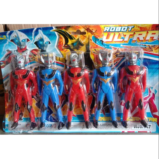 WJS 1147 Mainan robot ultramen isi 5 / mainan super ultra isi 5pcs super murah