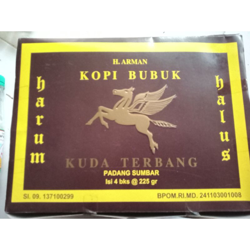 

Kopi Bubuk Kuda Terbang 1 Pack Isi 4 Pcs × 200gr