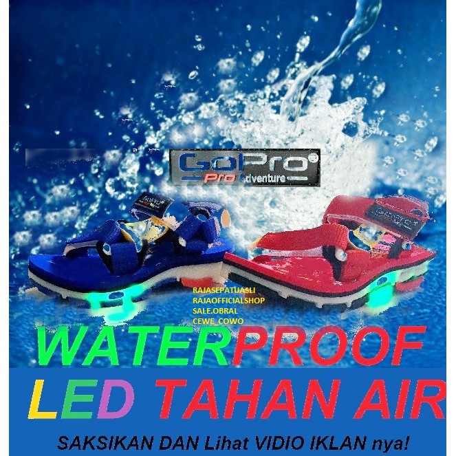 Sandal Gunung Anak size 19-37 Lampu Waterpoof Anti Air TayoSandal Gunung Anak LED sendal anak LED rc