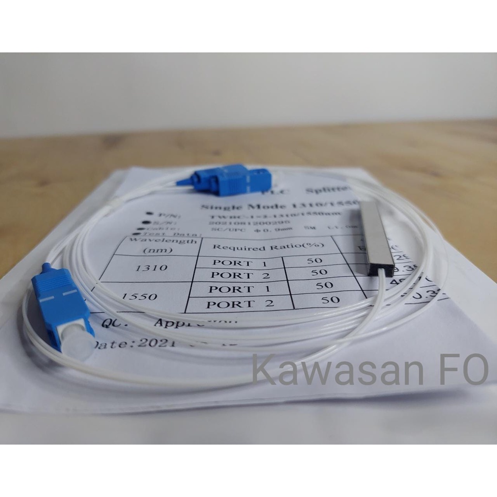 PLC Splitter 1:2 SC UPC / Passive Splitter 1 2 SC UPC Fiber Optik