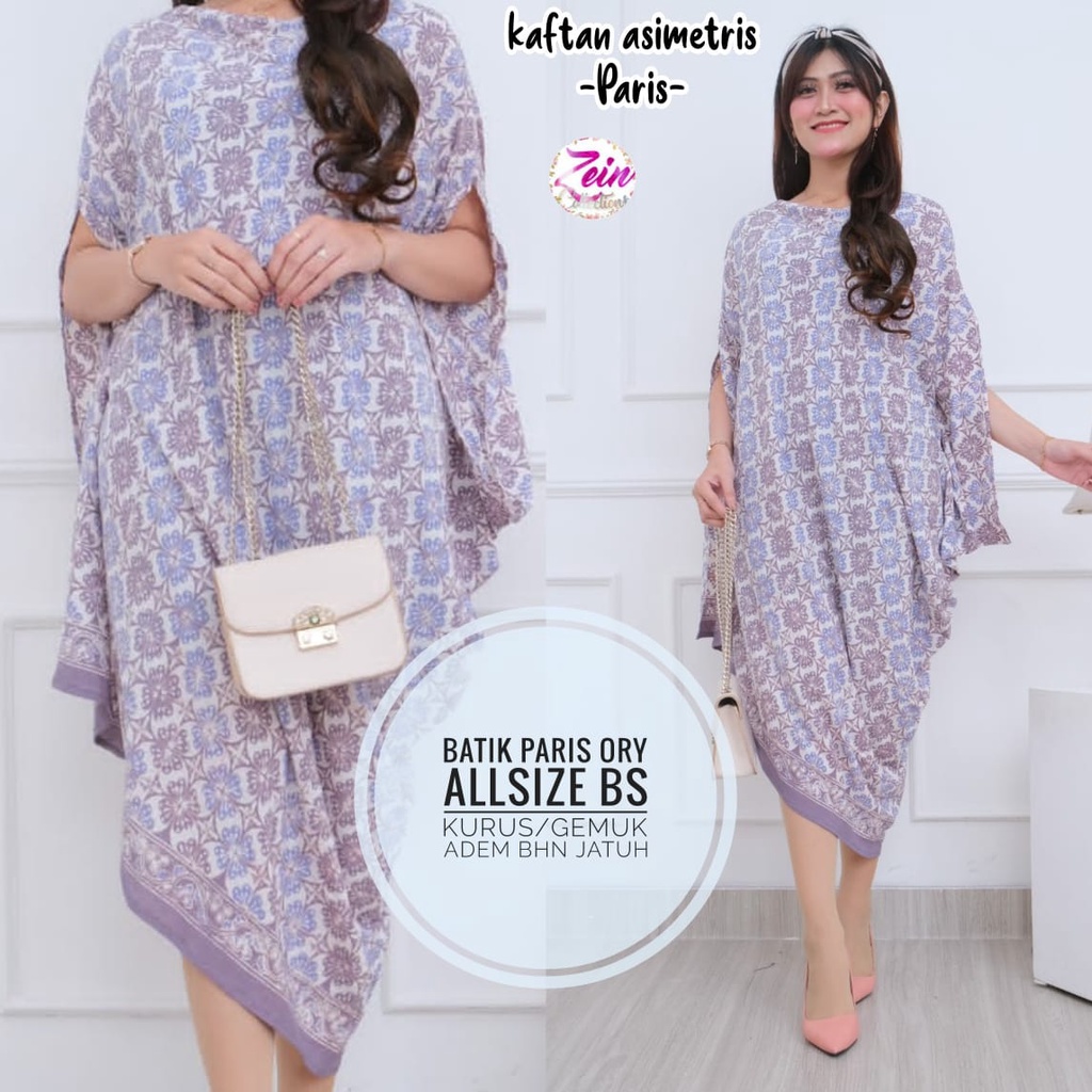 Kaftan paris asimetris batik solo