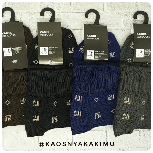 Kaos Kaki Pria Formal Kantor Kanik Mensock Pendek Semata Kaki (Anklesock) by Kanik