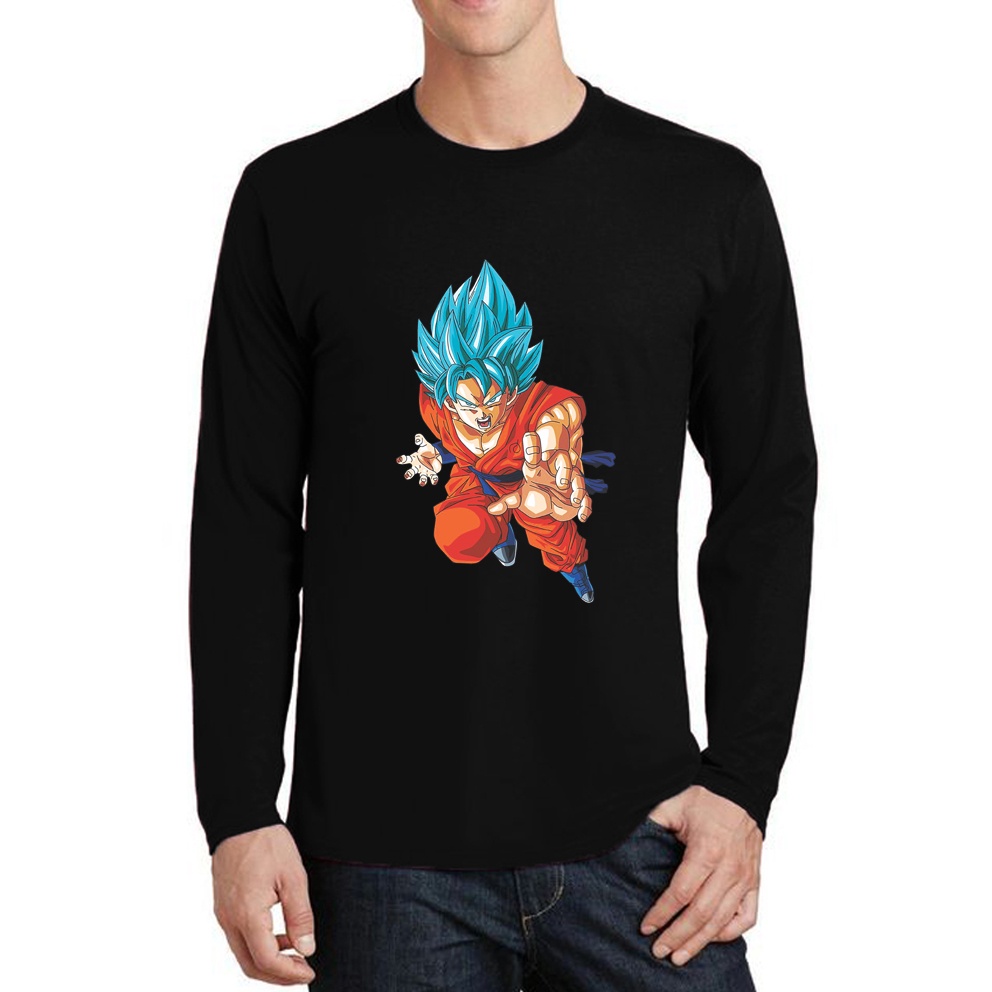 KAOS TANGAN PANJANG DTF | GOKU SAIYAN | KAOS TANGAN PANJANG PRIA | KAOS TANGAN PANJANG PRIA KEREN | 