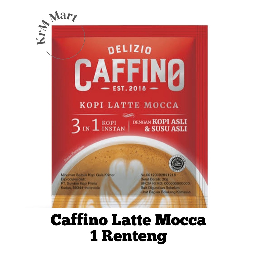 

Caffino Kopi Latte Mocca 1 renteng renceng delizio moka cafino 3 in 1