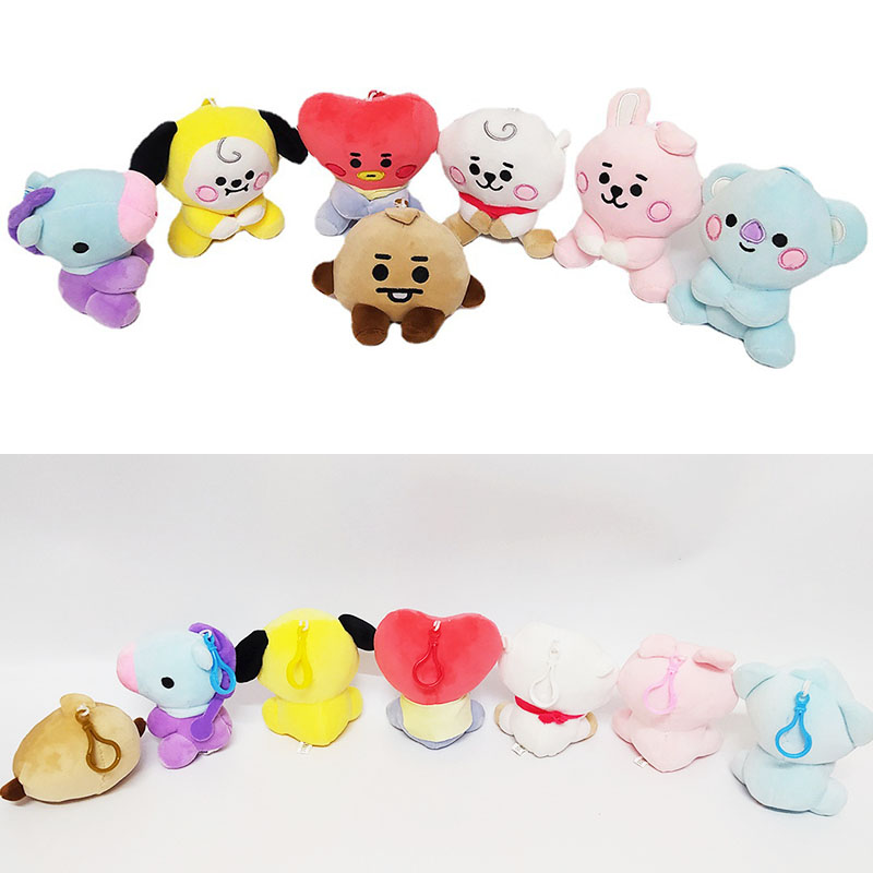 Gantungan Kunci Desain Kartun Kpop Bahan Plush Charms