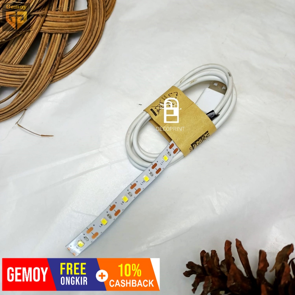 Gemoy Lampu Strip Led 5v Untuk Dekorasi Kabel USB LED Strip 5v Led Strip 5 Volt Termasuk Kabel USB