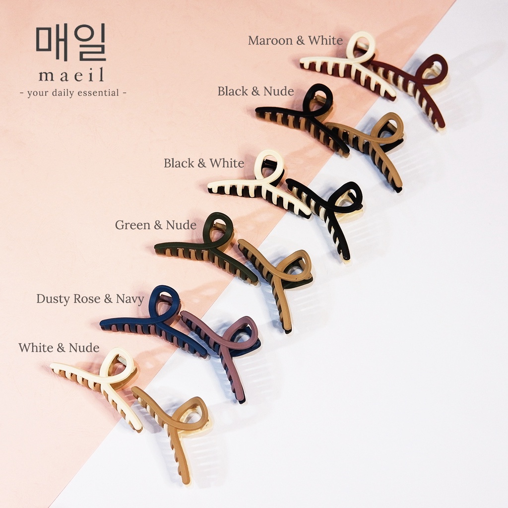 매일 MAEIL - TWO TONE TWIST HAIR GRIP // TWIST KOREA // JEPIT RAMBUT KOREA // JEPIT RAMBUT PREMIUM // 