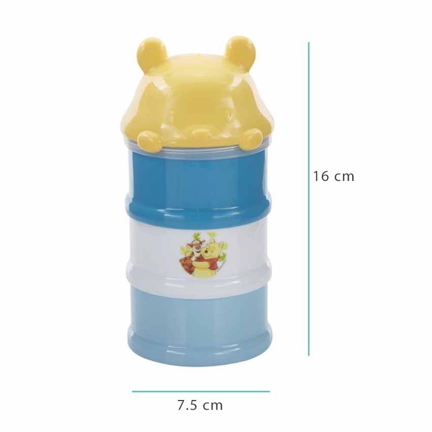 Disney Baby Pooh Milk Powder Container 3 Level Tempat Susu Bubuk Wadah Susu