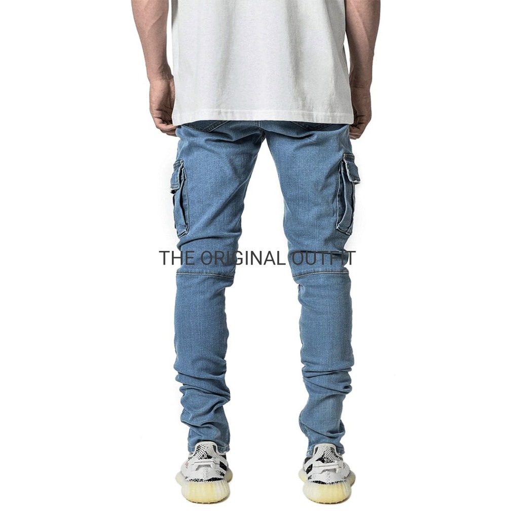 ( cod )STREETWEAR DENIM CELANA CARGO PANTS YANG LAGI HITS