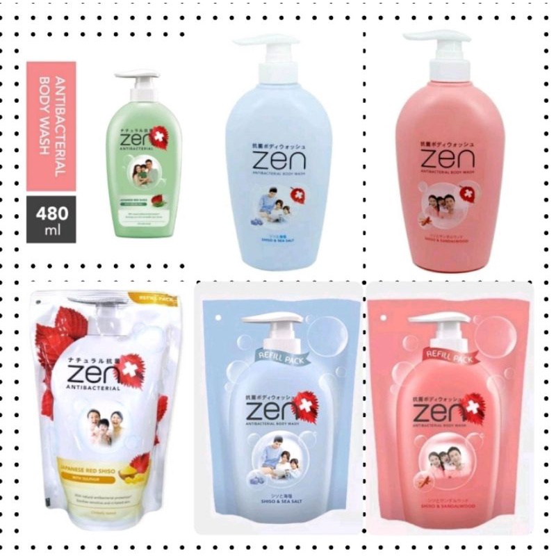 Jual ZEN BODY WASH reffil 400// Zen Body Wash pump 480ml Shopee Indonesia