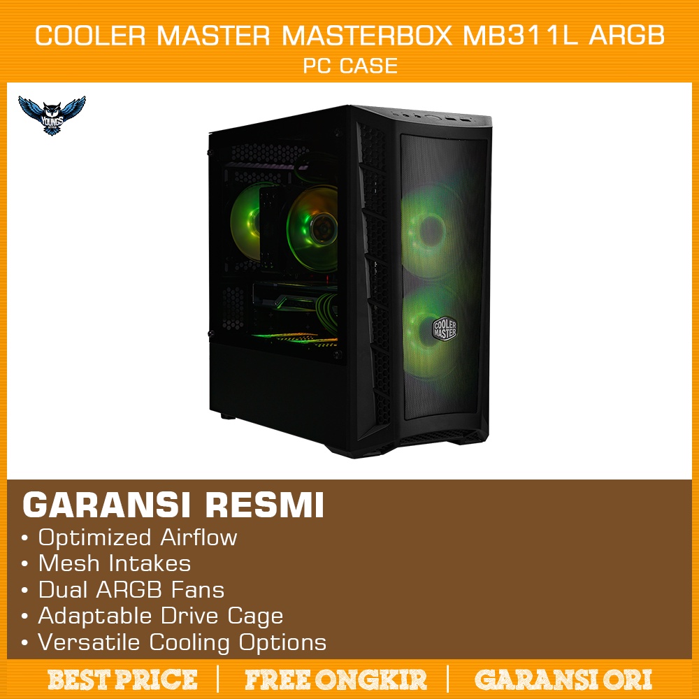 Cooler Master MasterBox MB311L ARGB | M-ATX PC Case