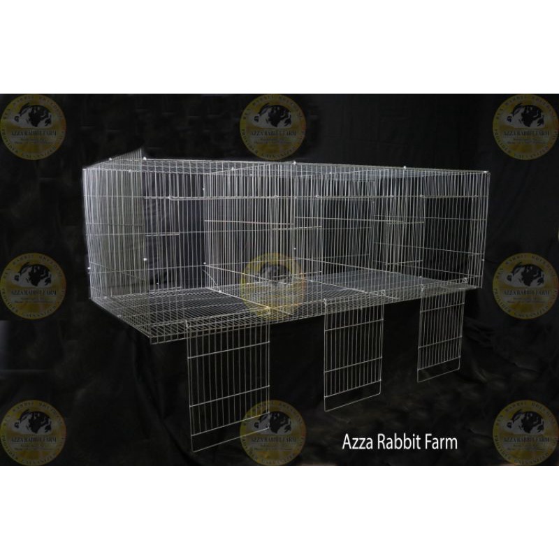 Kandang galvanis kelinci uk 50x70x50 3 hole