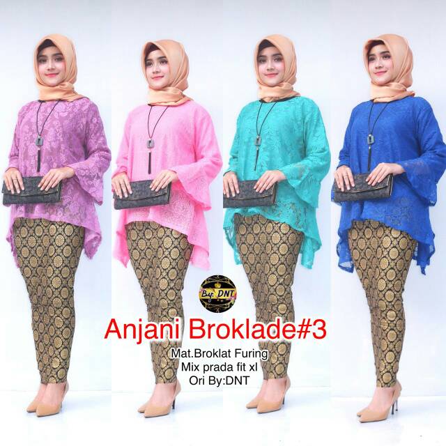 Anjani broklade#3 - kebaya modern setelan batik setelan brukat atasan brukat atasan muslim btc solo