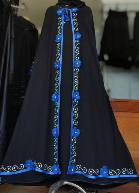 Gamis dewasa mat jetblack mix siffon silky