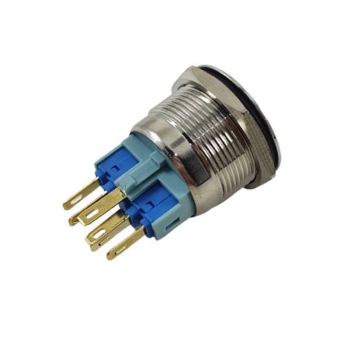 Switch Metal 22mm Push On 6 Pin Saklar Lampu Stainless 22 mm LED Tombol 12v Momentary