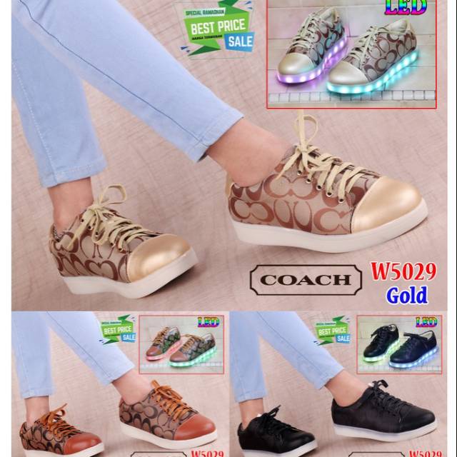 *Sneaker Shoes LED COACH W5029(SALE) Special Ramadhan*