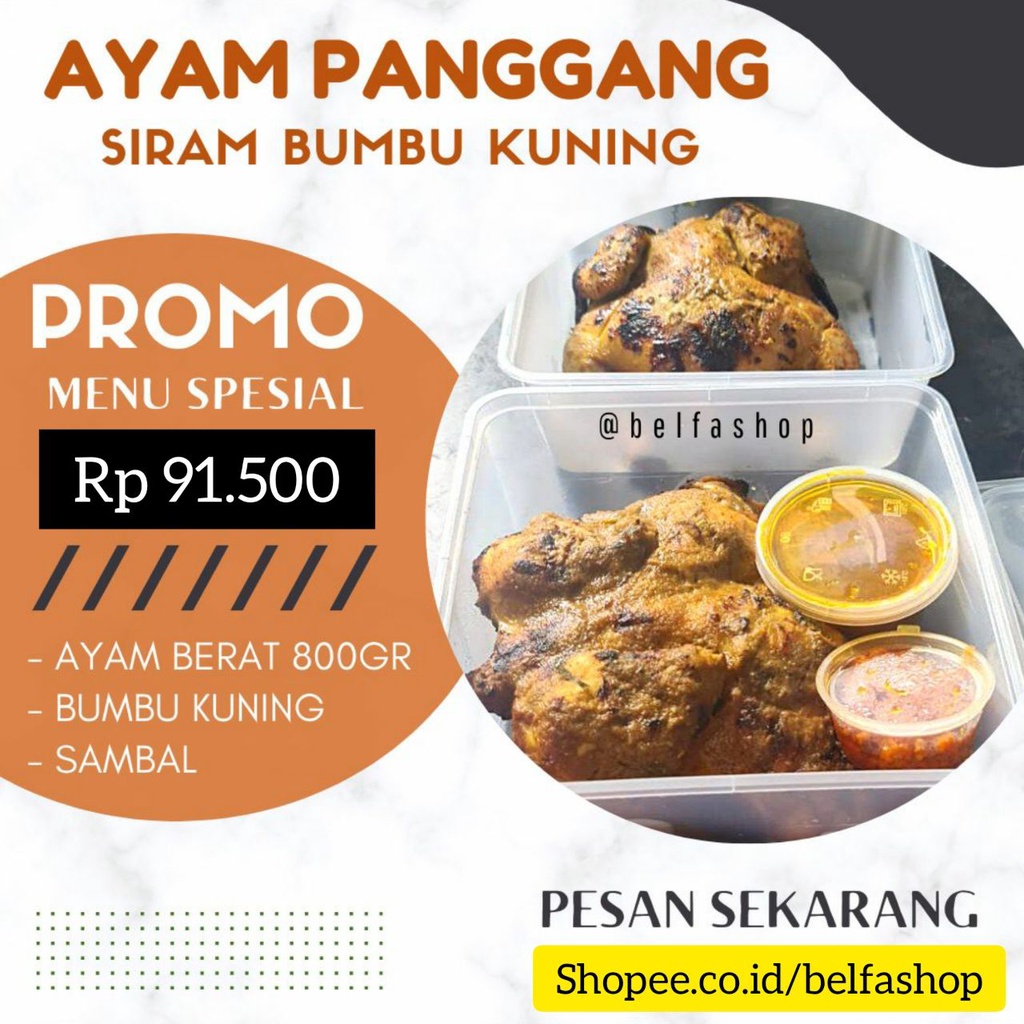 

Ayam Panggang SIram Bumbu Kuning Ready to Heat Siap Dihangatkan