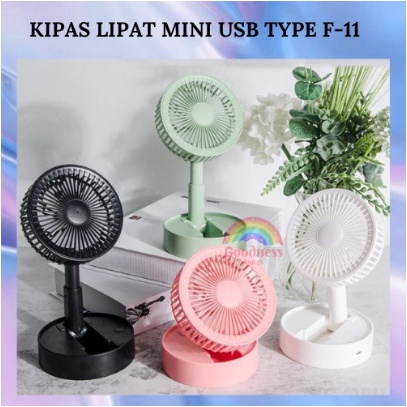 ITSTORE Kipas lipat mini usb F11/ Kipas Angin Portable / USB Rechargeable Mini Desk Fan, kipas belajar KIPAS MINI LAZY SUMMER KIPAS LIPAT
