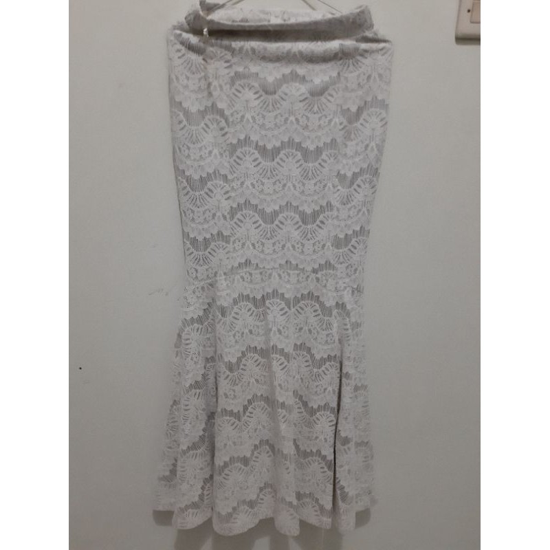 PL Zalia White Lace Skirt