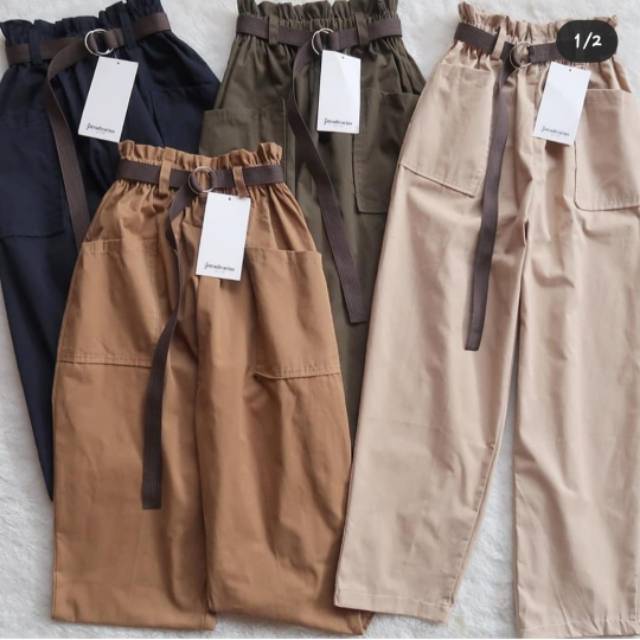 PROMO POCKET PANTS//CELANA KANTONG MURAH MODERN//FREE BELT(1KG MUAT 5PCS)