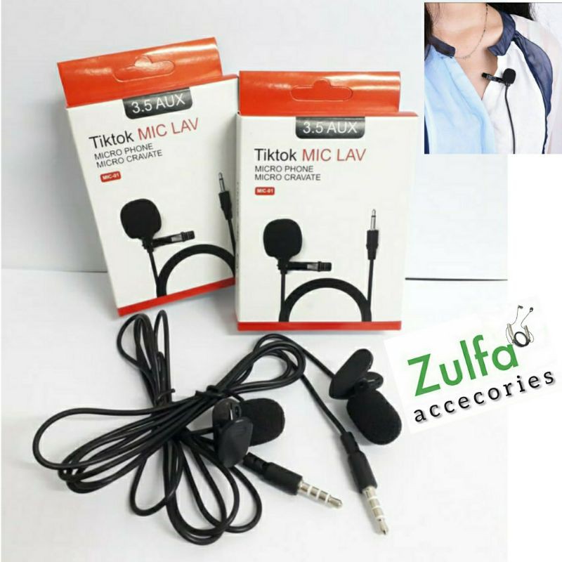 MIC Clip On YOUTUBER TIKTOK - Microfone Vlog Live Streaming