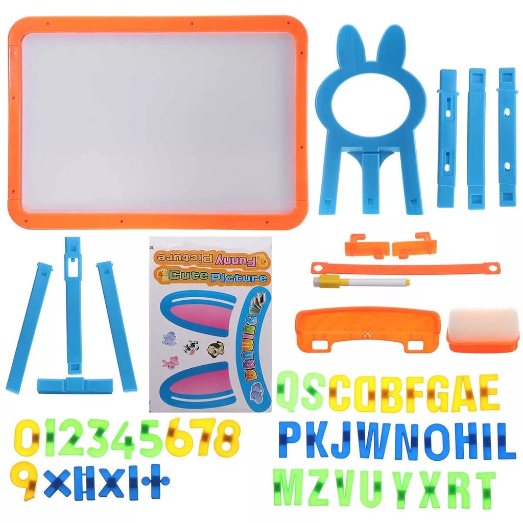 Learning Easel Papan Tulis Anak Papan Mainan Anak Puzzle Anak Wooden Toys Mainan Kayu Puzzle Huruf