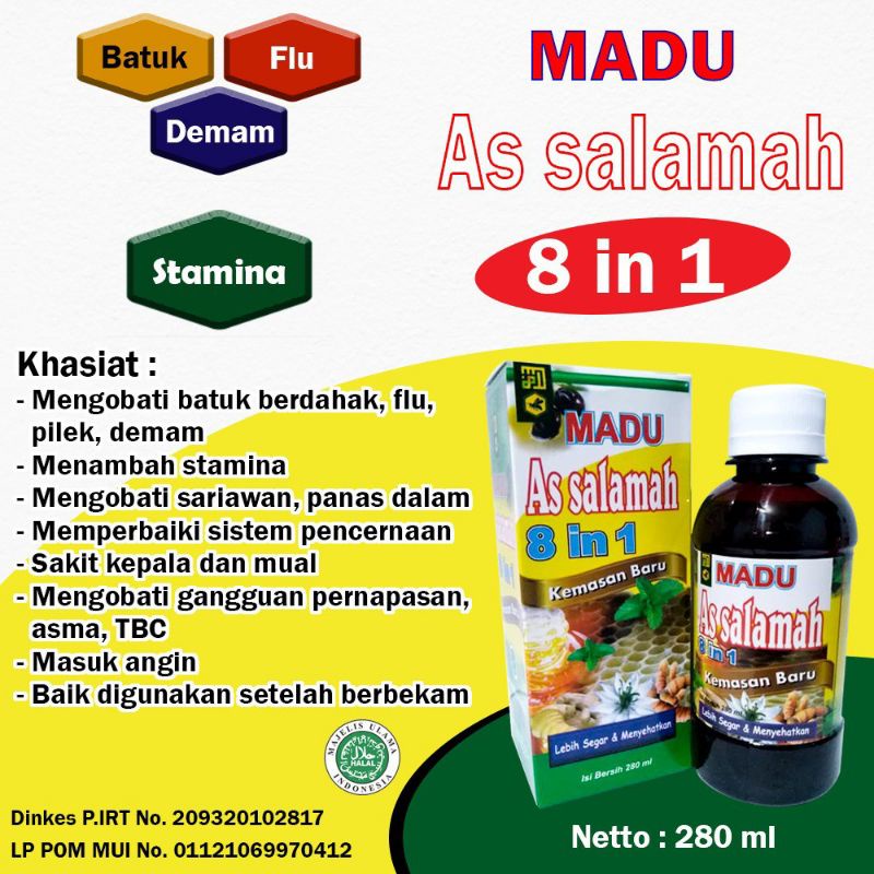 

MADU Assalamah 8 in 1 Batuk/ Flu/Demam
