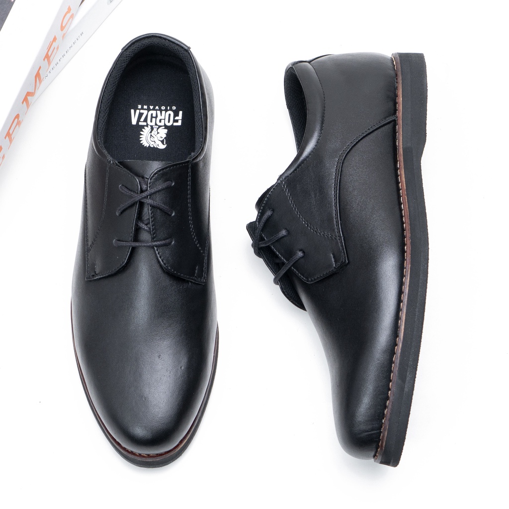 Sepatu Pantofel Pria Model Tali Oxford Shoes Kulit Asli Formal Blaven D331