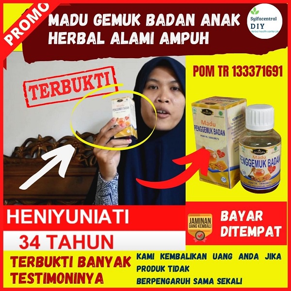 Madu Suplemen vitamin Obat Penggemuk Gemuk Penambah Berat Badan Nafsu Makan Anak Bpom Ampuh Original