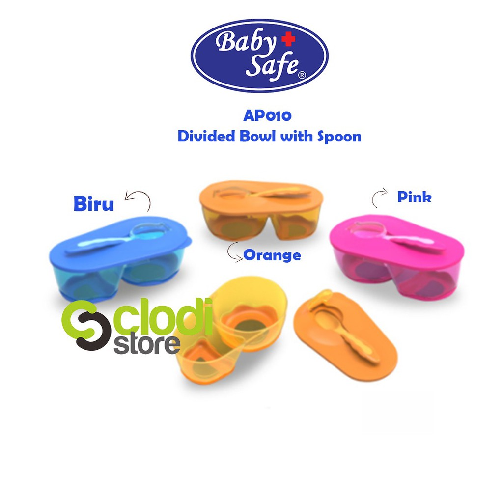 BABY SAFE AP010 Divided Bowl with Spoon Mangkok Tempat BABY SAFE AP010 Divided Bowl with Spoon Mangkok Tempat