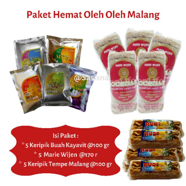 PAKET HEMAT B Oleh Oleh Khas Malang Free Kardus