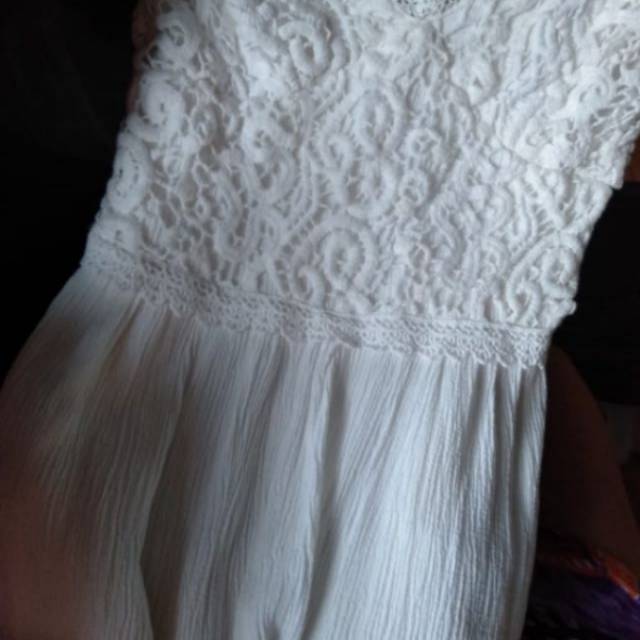 White long dress / dress putih panjang/ gaun putih PREMIUM