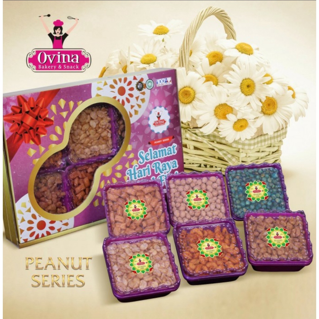 

PARCEL LEBARAN OVINA PEANUT SERIES HAMPERS IDUL FITRI THR RAMADHAN KACANG READY GROSIR