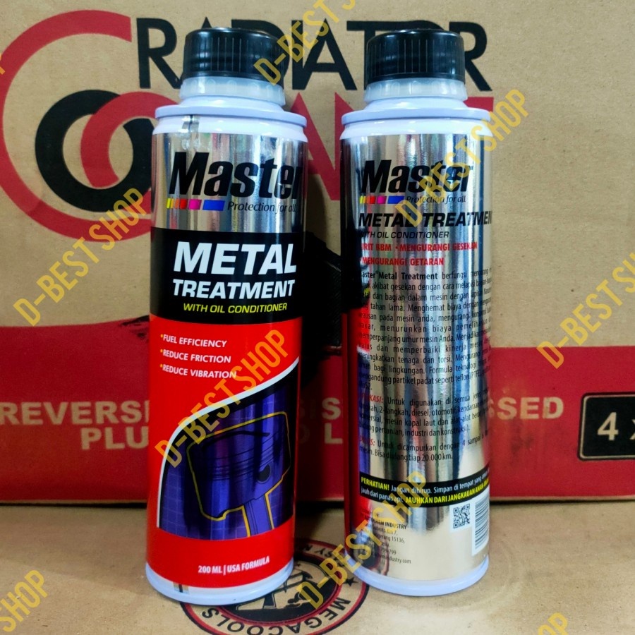 Master Metal treatment | Untuk mengurangi gesekan didalam MESIN MOBIL - 200 ml ( semua jenis mobil bensin dan diesel )