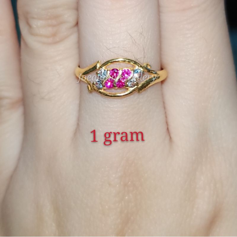 cincin mata persegi ready pink