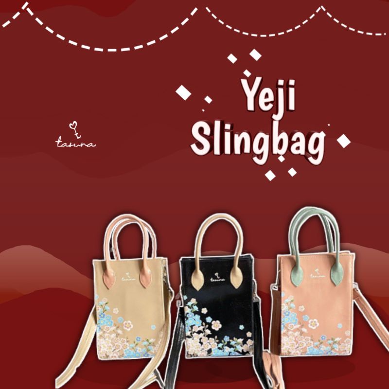 YEJI SLINGBAG BY TAS UNA MATERIAL KULIT SINTETIS PREMIUM TAS JINJING 2IN1 SLINGBAG JALAN CEWEK TAS S