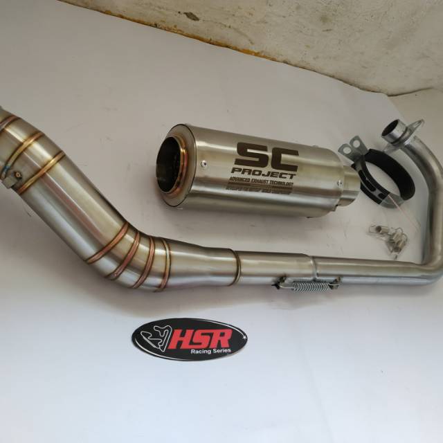 KNALPOT RACING SC PROJECT VIXION NEW/R15 V3/BISON/VERZA/SONIC/SATRIA FU/GSX 150R/CB 150R/CBR 150 DLL-2