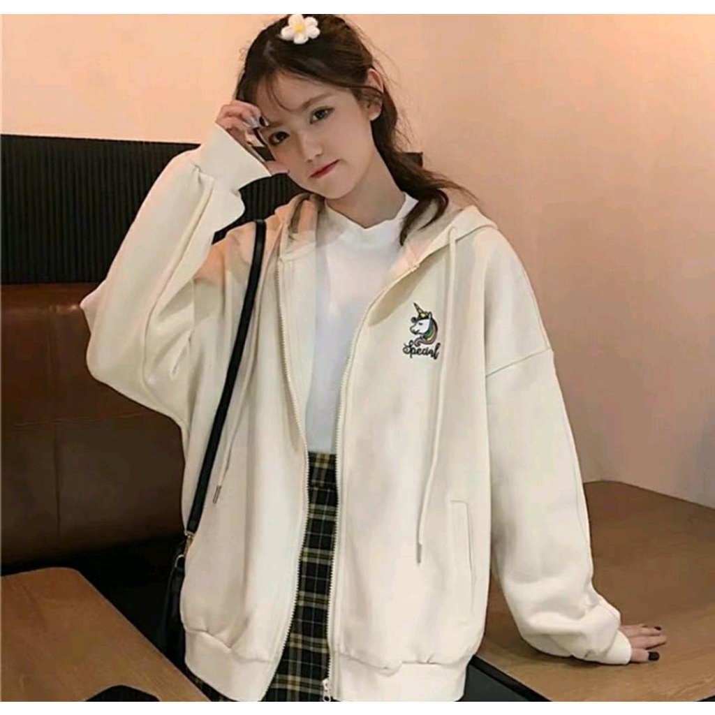 ZIPPER HOODIE PREMIUM WANITA UNICORN SPECIAL ZIPPER HOODIE WANITA LUCU / ZIPPER HOODIE WANITA TEBAL