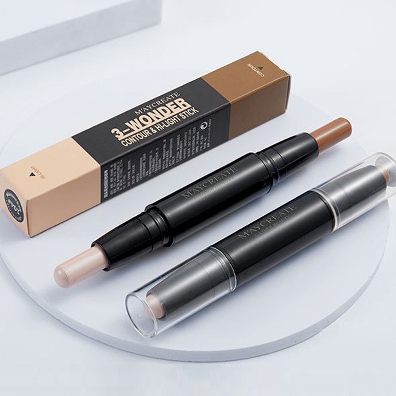 MAYCREATE Double Head Highlighter Concealer Pen Facial Contour Pencil