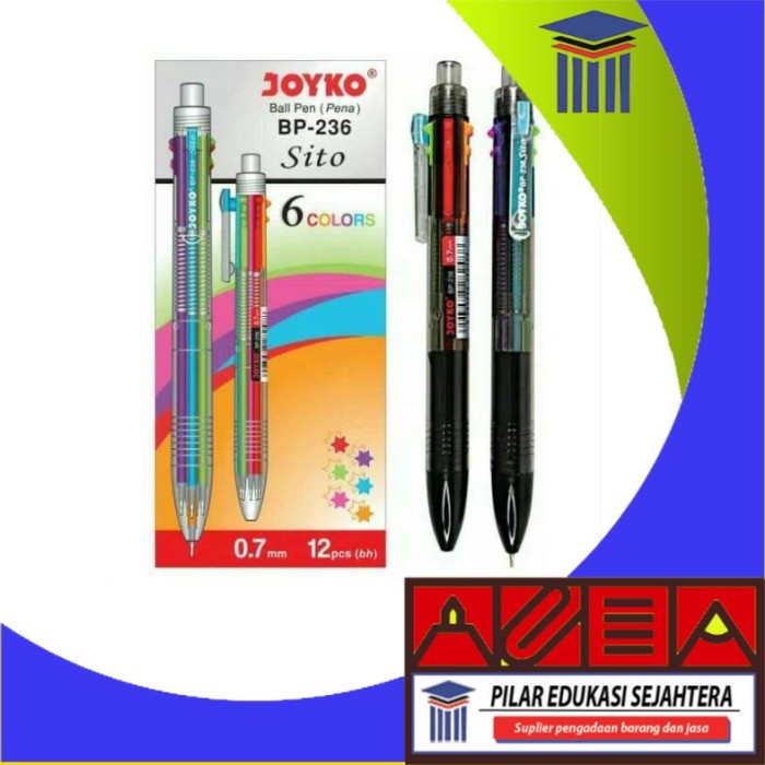 

PULPEN / BOLPOINT JOYKO 236 6 WARNA MURAH