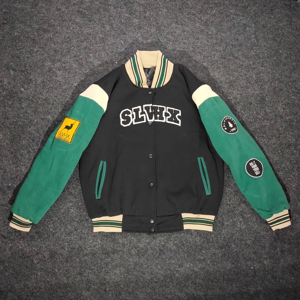 SALVIO HEXIA Original - Jacket Varsity SALVIO Jaket Versity Pria Wanita Original Jaket Baseball SLVH