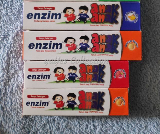 Enzim anak dewasa 42 g - 63g stroberi jeruk angur mint 40+ plus No detergen pasta gigi odol bubble